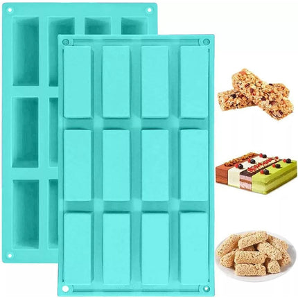 2 Molde Silicona Barra Cereal Chocolate Molde Silicona Barra Gris