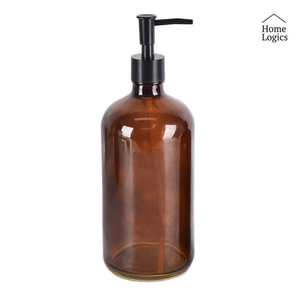 Dispensador Jabón Vidrio Ambar 1L Home Logics 1 un | Apishop.cl