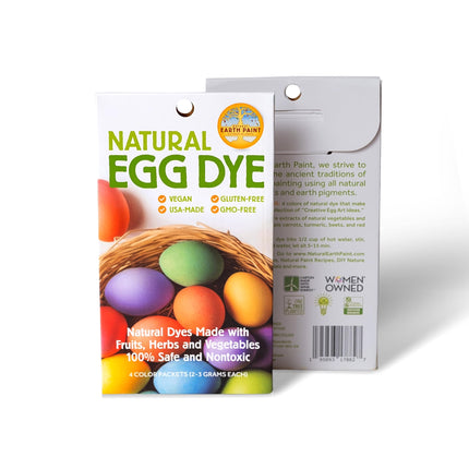Kit para teñir huevos con colorantes naturales Natural Earth Paint, 4 colores veganos aptos para alimentos