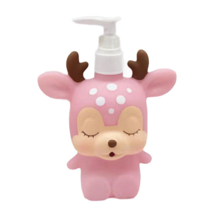 Dispensador De Jabón Divertido, Botella Vacía Recargable Con Bomba Para Niños, Regalo De Baño, Ciervo Rosa