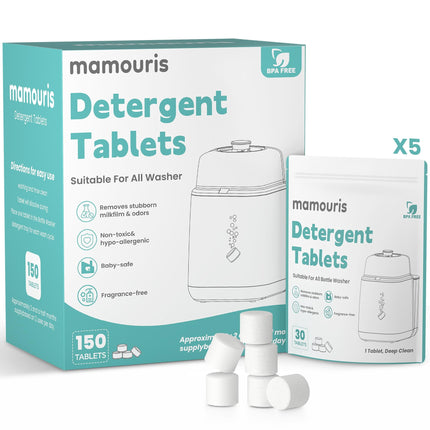 Detergente en pastillas limpiadoras Mamouris 150 unidades para biberones