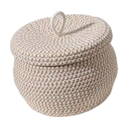 Cesta De Almacenamiento De Cuerda De Algodón Cesta De Papel Higiénico Para El Armario De Cosméticos Del Dormitorio S