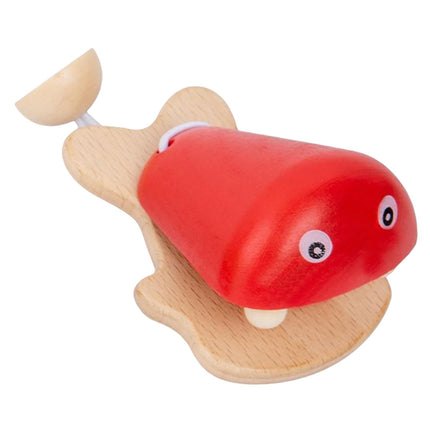 Mini Dibujos Animados De Juguete De Castañuelas De Pescado De Madera Para Instrumentos Musicales De Juguete 18 Meses + Rojo