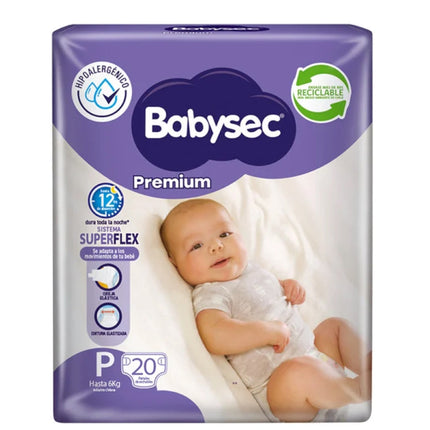 Babysec Pañales Bebé Premium P 20 unid | Apishop.cl