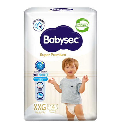 Babysec Pañales Bebé Super Premium XXG 14 unid | Apishop.cl