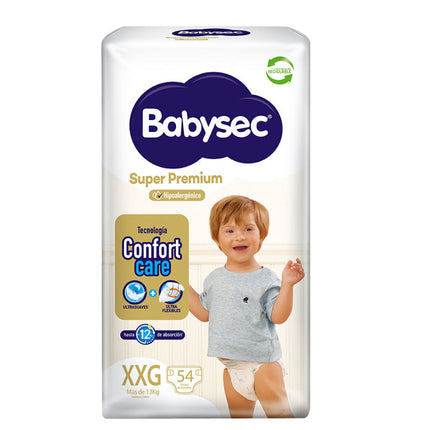 Babysec Pañales Bebé Super Premium XXG 54 unid | Apishop.cl