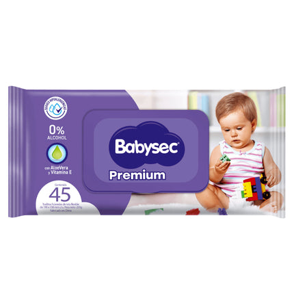 Babysec Toallas Húmedas Premium 45 unid | Apishop.cl