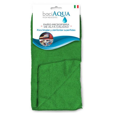 BaciAqua Paño Microfibra Alta Calidad Verde Grande 1 unid | Apishop.cl