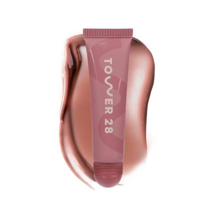 Bálsamo labial Tower 28 LipSoftie Hidratante Azúcar Ciruela