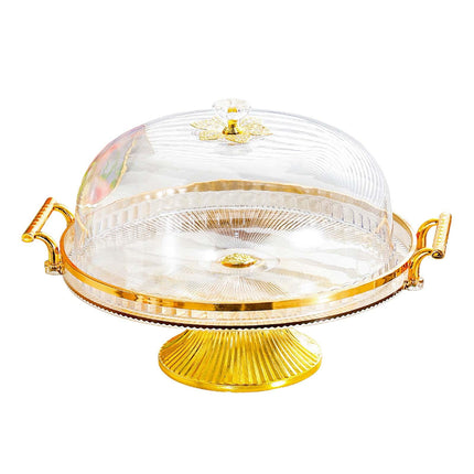 Soporte Para Tartas Con Tapa, Plato Para Tartas Con Patas, Para Galletas, Magdalenas, Tarta De Queso, Amarillo Claro