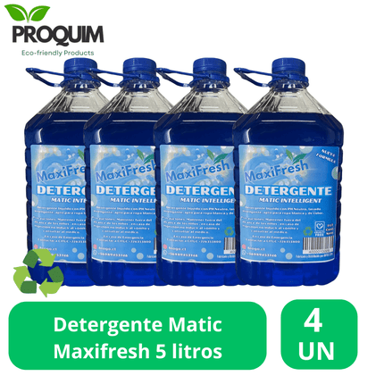 Detergente Liquido Maxifresh Matic 5 Litros ecopet 4 Unidades