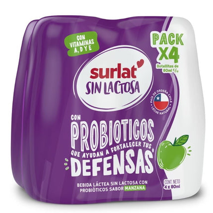 Bebida Láctea Sin Lactosa Con Probióticos Sabor Manzana., 320 ml | Apishop