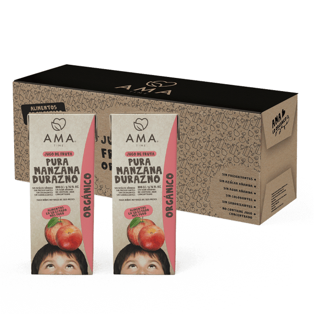 Pack 24 unid - Jugo Manzana Durazno 200 cc