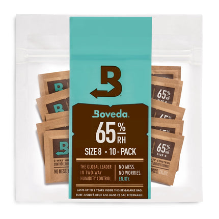 Paquetes de control de humedad Boveda al 65% para almacenar 5 artículos, paquete de 10