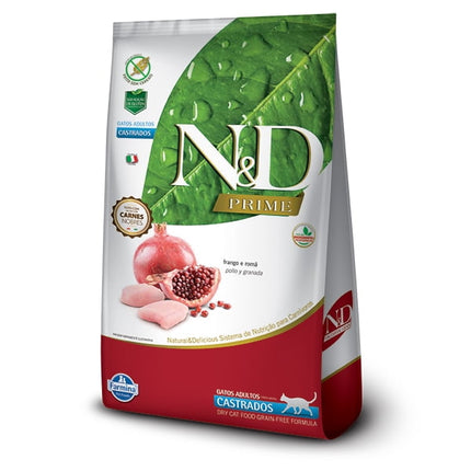 Alimento N&D Prime Pollo y Granada Gato Castrado 1.5Kg