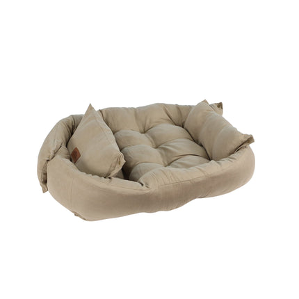 Cama para mascotas perros y gatos 68x50x40 beige petwoow