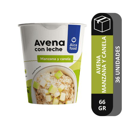 Vasos de Avena Manzana 36X 66 Gr