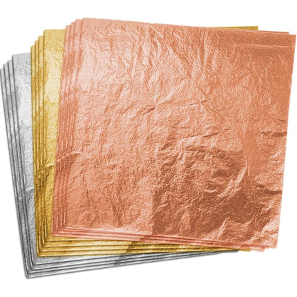 Hojas de Pan de Oro Paxcoo 5.5x5.5cm 300 Unidades Metalizadas