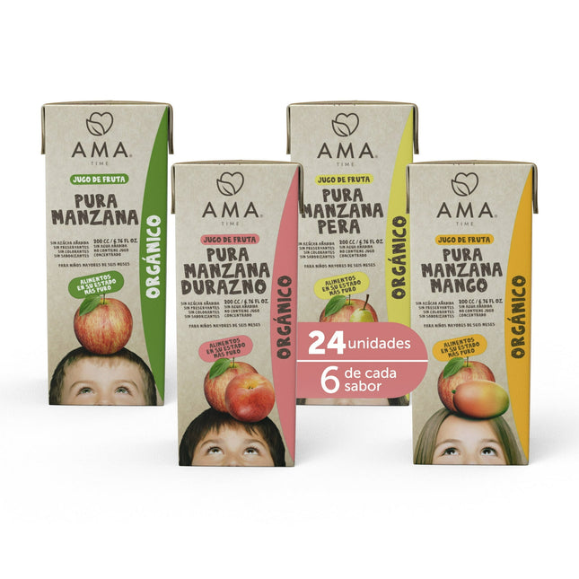 Pack 24 Mix Jugos Cajita 200 Cc
