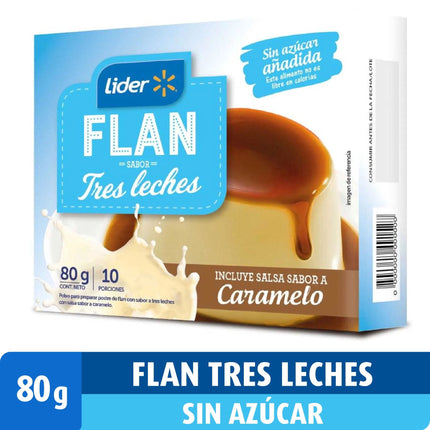 Flan Sabor Tres Leches Sin Azúcar Añadida, 80 g | Apishop