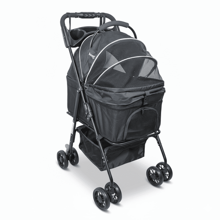 Coche para Mascotas Transportable  2 en 1 FlexiPet Gold Gris
