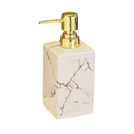 Dispensador De Jabón De Cerámica, Dispensador De Gel De Baño De 17oz Para Encimera, Hogar, Cocina, Blanco