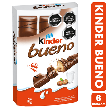 Kinder Bueno - Chocolate Importado (Caja Con 6 Unidades)