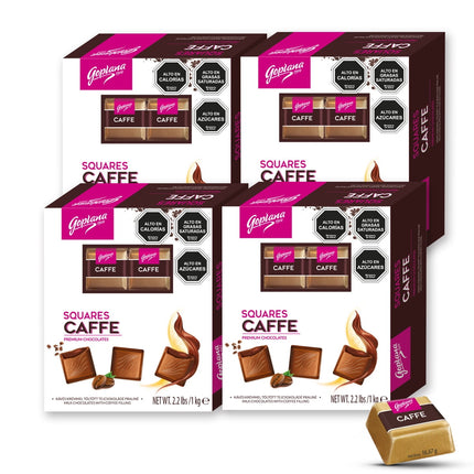 Pack 4 Cajas Bombones Rellenos Sabor Café 1Kg