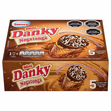 Helado Cono Mini Nogatonga Caja, 5 Un x 80 ml - Danky | Apishop