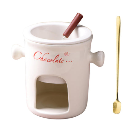 Taza Para Fondue, Para Derretir Queso, Mantequilla, Para Derretir Postres Caseros, Taza Para Derretir Chocolate, Color Blanco