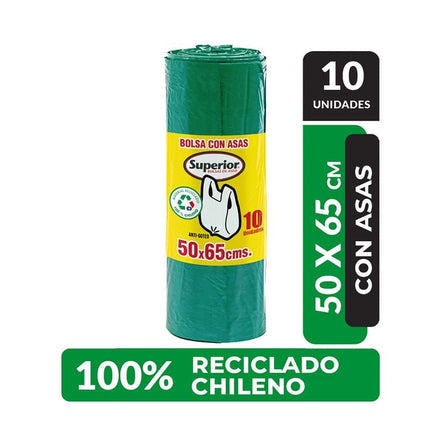 Bolsa de Basura Pequeña con Asas 50x65 cm, 10 Un