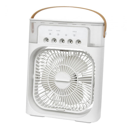 Ventilador De Nebulización Pequeño Ventilador De Refrigeración Silencioso 3 Velocidades Ventiladores USB Para Automóvil Interior Oficina Blanco