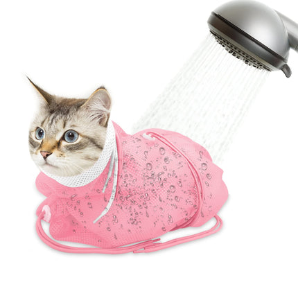 Bolsa de baño para gatos Catcan de malla transpirable ajustable