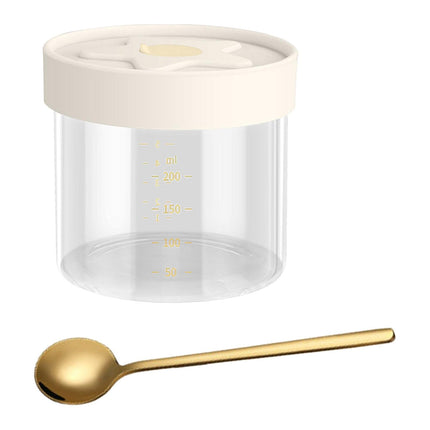 Tarro De Almacenamiento De Vidrio Con Tarro De Organización De Escala Para Café De Azúcar 200ml Con Cuchara