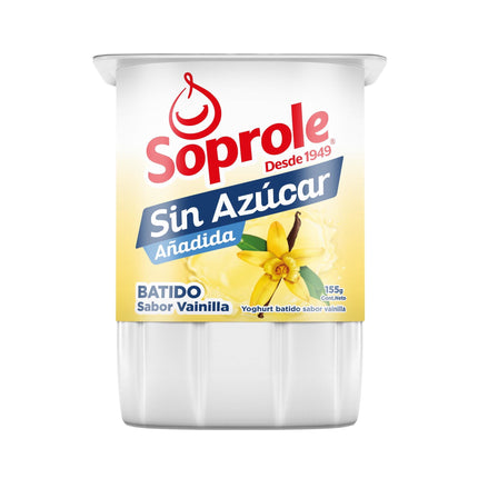 Yoghurt  Batido Sin Azúcar Sabor Vainilla Pote, 155 gr | Apishop