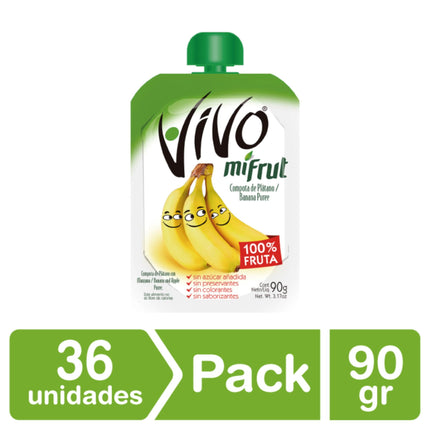 Compota Mifrut Platano 90 gr x 36 uni
