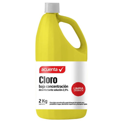 Cloro Líquido Tradicional Botella, 2 kg
