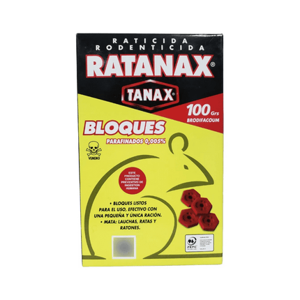 Ratanax Bloques 100gr , Contol eficaz contra ratones