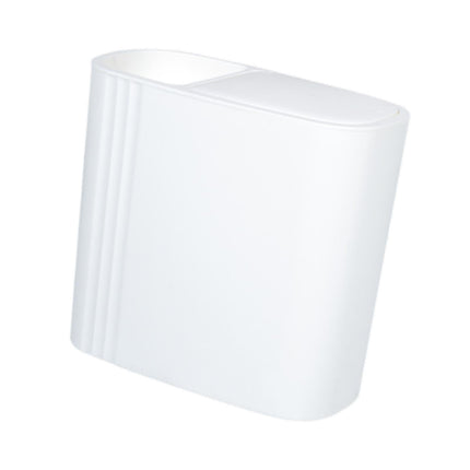 Papelera De Baño Pequeña, Compacta Y Delgada, Para Lavandería Doméstica, Color Blanco