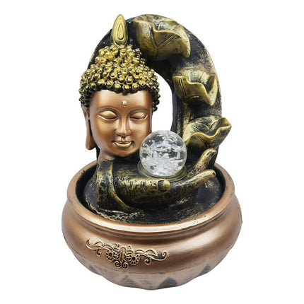 Fuente Agua Buda Monje Adorno Decorativo Mesa Hogar Jhn