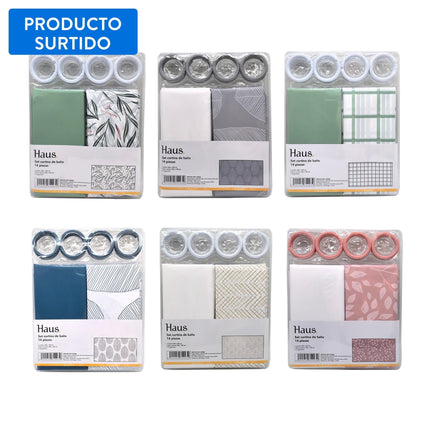 Set de cortina de baño, producto surtido