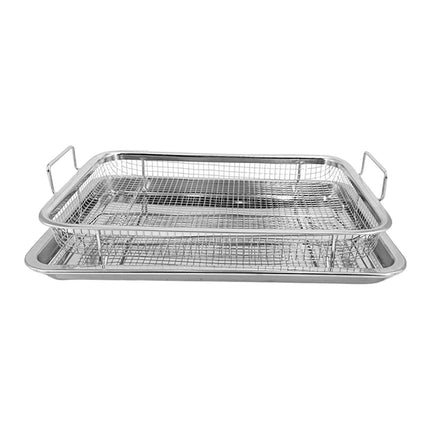 Juego De 2 Piezas De Bandeja Para Asar Y Parrillas Platos De Pastelería Para Verduras Carne A La Parrilla Plata