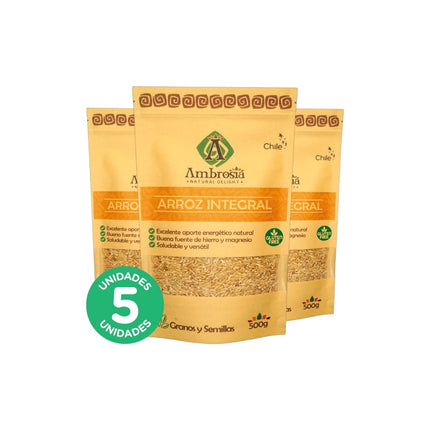 Pack 5, Arroz Integral 500gr