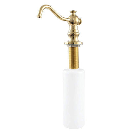 Dispensador de jabón Kingston Brass Vintage de latón pulido, 350 ml