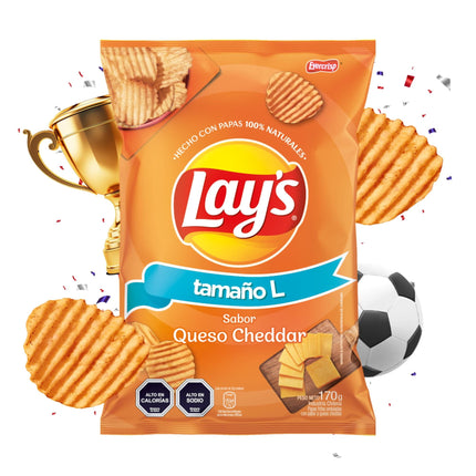 Papas Fritas lay's corte americano sabor cheddar, 180 g