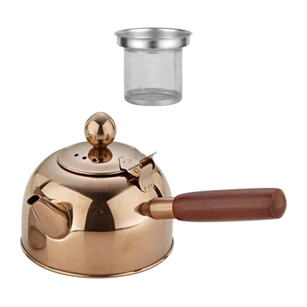 Hervidor De Agua Portátil De Acero Inoxidable Para Té, Para Picnic, Restaurante, Cocina, Marrón