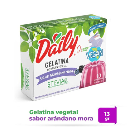 Gelatina Vegana Arándano y Mora, 13 g - Daily | Apishop