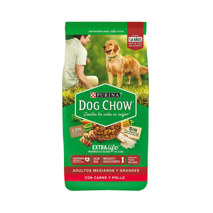 Dog Chow Para Perros Adultos Carne Y Pollo 19,5 Kg.