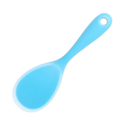 XmhyTop 2 Cucharas de Silicona para Azul semitransparente, 22.5x6.8 cm - Ideal para Servir Arroz, Papas y Platos Calientes sin Escarchas