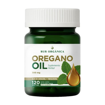 Aceite de Orégano 300mg , 120 SOFGTGELS, SIN SABOR.